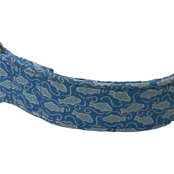 Vineyard Vines Women's Ring Belt Cotton Blue Fish Adjustable Preppy Size M - Picture 3 of 7